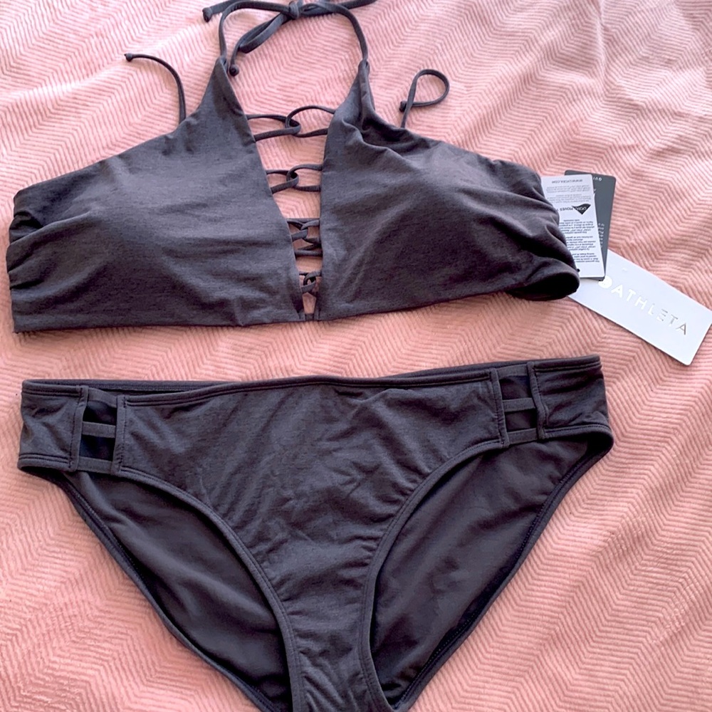 Athleta grey bikini two piece set